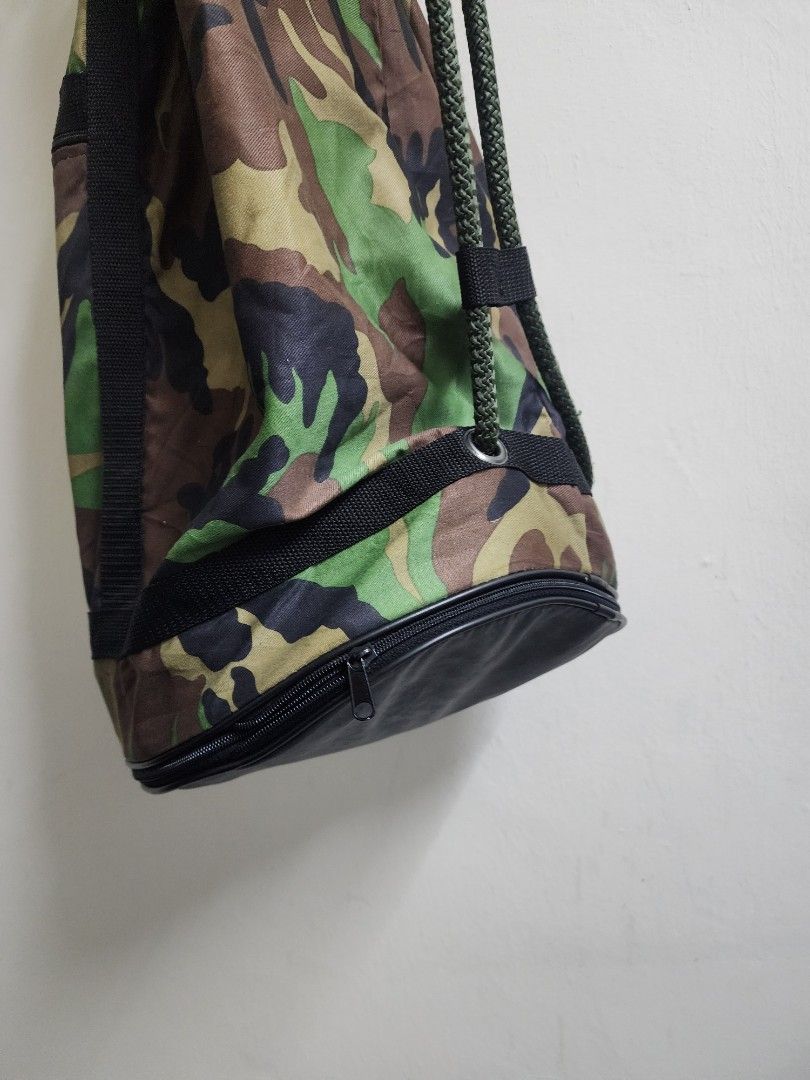 Bag Loreng Askar Military Camo Commando Bucket Beg Guni Jerut Uncang ...