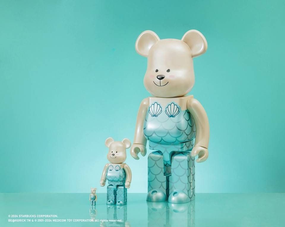 BE@RBRICK 美人魚小熊400%&1000% Bearista 全球限量500只