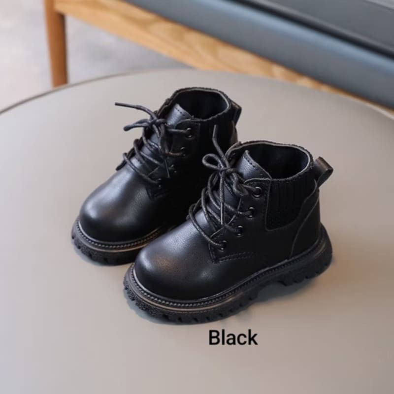 Kids black dress boots top