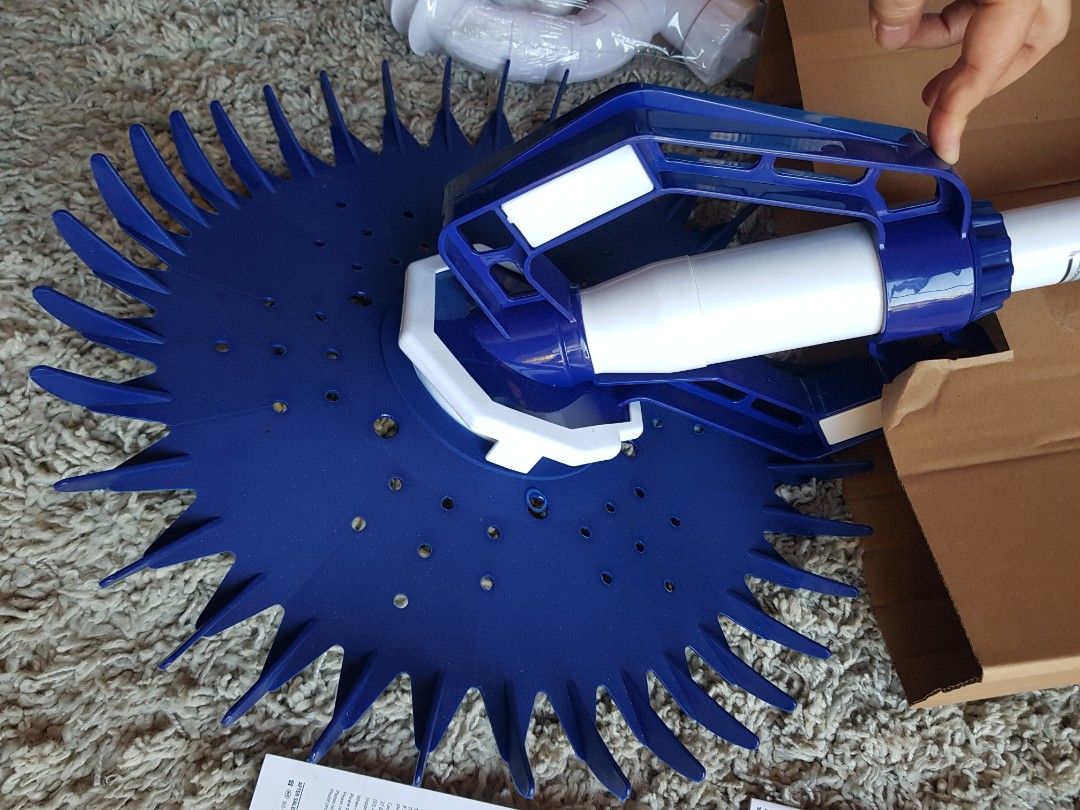 BNew in Box Powerforce UV Stabilized Automatic Rotating Finned Swimming Pool Cleaner (Category: Cleaning Tools & Supplies) located in Quezon City. Submitted by carothree (Listing ID 1337249484, Image 3). Description: JUST ATTACH THIS CLEANER TO YOUR HOSE AND IT WILL CLEAN YOUR POOL! The finned disc ensures no pool finish, such as concrete, plaster, aggregates, tile or fibreglass, is too hard for it to adhere to. Plus, its anti-stick design and un