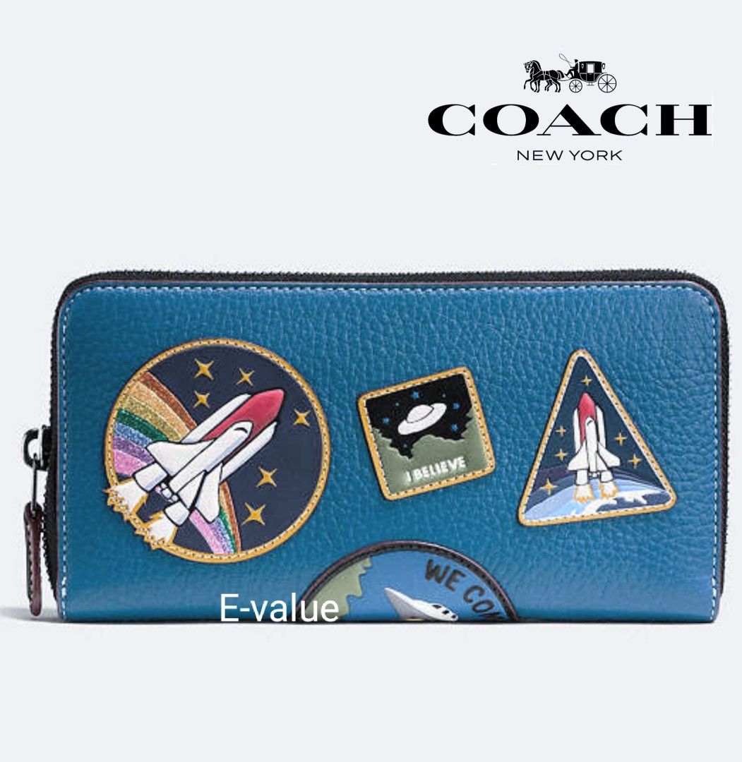 Coach Original Limited Edition X Nasa Space Patches Long Zipper Wallet For Women Men Come With Complete Set Suitable For Gift Luxury Bags Wallets on Carousell