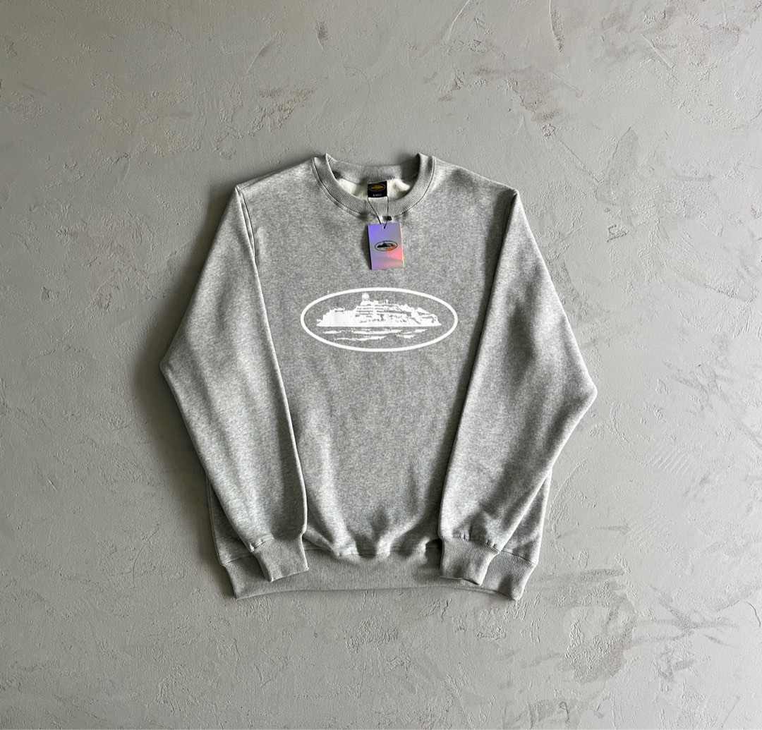 MEN'S CORTEZ BROWN/ECRU CREW SWEATER