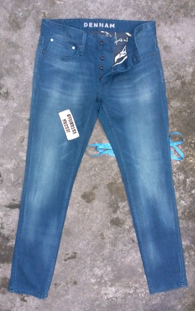 Denham Bolt Skinny Fit Jeans (Category: Jeans) located in Concepcion. Submitted by lowkeythrifter.ph (Listing ID 1337266710, Image 3). Description: Denham Bolt Skinny Fit Jeans Actual: W35" x L41". On tag: 32 x 32 Very Good Condition Issue last pic See pics for actual measurement's & Issues. 6️⃣4️⃣9️⃣ + 7️⃣5️⃣ SF ✈️ Gcash / Palawan, Payment First. Bawal sa Maselan, PM if Interested. God bless....