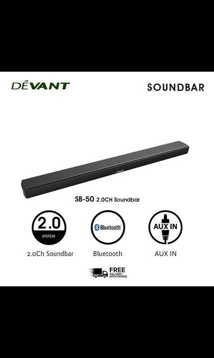 Devant SB-50 2.0 CH Soundbar (Category: Soundbars, Speakers & Amplifiers) located in Quezon City. Submitted by aurora.co.ph (Listing ID 1337274033, Image 1). Description: FOR SALE: Devant SB-50 2.0 CH Soundbar Won in a Christmas Party Raffle last year. RFS: Decluttering. Tinest lang and displayed in our living room, di na nagamit. Meet up or Lalamove from Biñan, Laguna (Pwede din sa Makati, need to arrange schedule lang) Mode of Payment: In perso