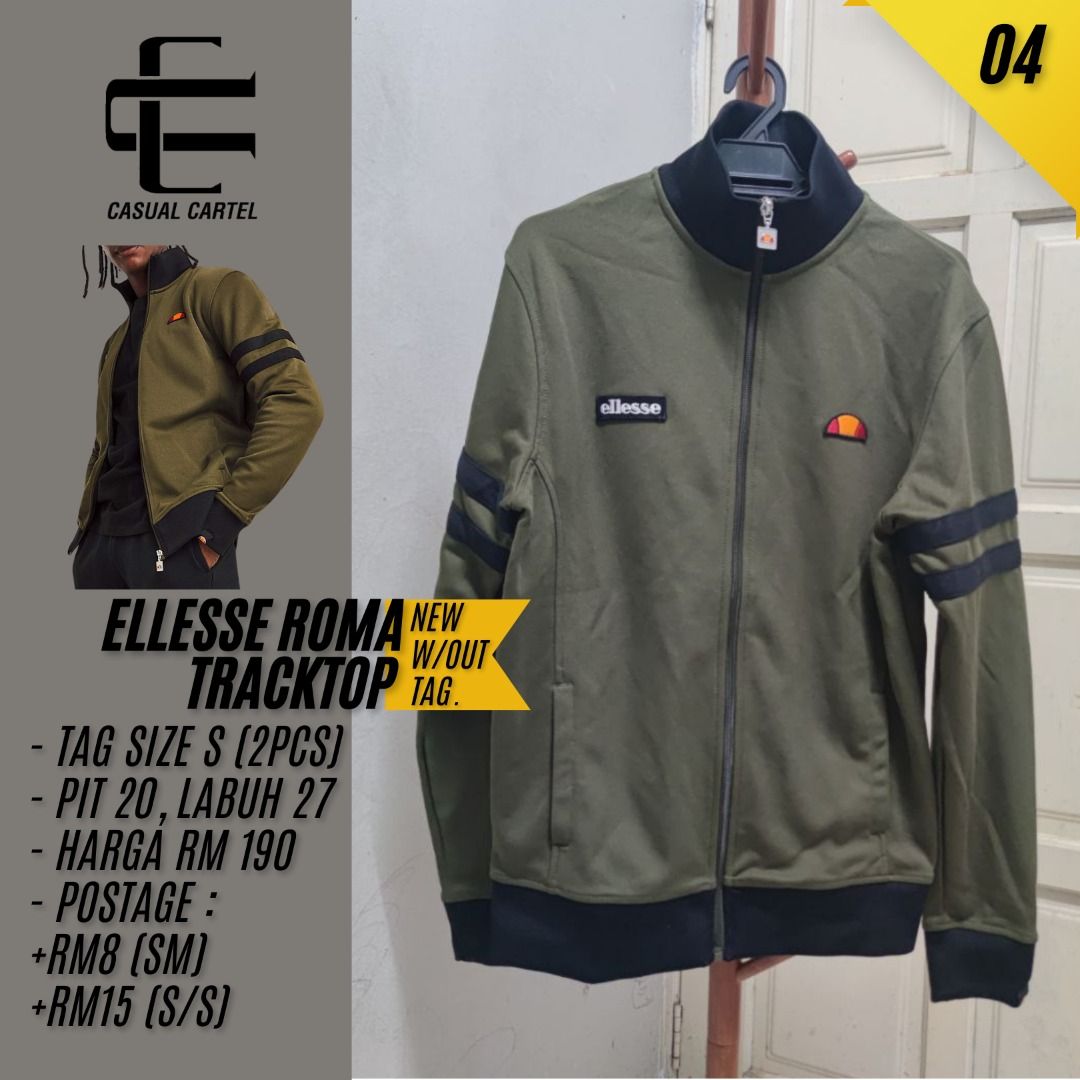 Ellesse Roma Tracktop. Navy Green. Men s Fashion Coats Jackets and Outerwear on Carousell