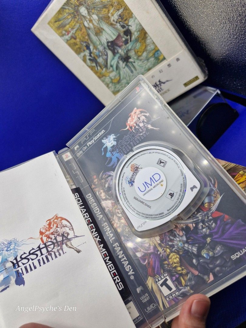 Final Fantasy Dissidia Collection (Category: PlayStation) located in Guiguinto. Submitted by angelpsyche (Listing ID 1337288317, Image 3). Description: >>>>>>FOR SALE<<<<<< Final Fantasy Dissidia Collection Bundle includes *PSP FF Dissidia *BradyGames FF Dissidia Guide *FF Dissidia OST *PSP FF Dissidia 012 duodecim *PS4 Dissidia Collector's Edition Guide NOTE: *I don't have a PSP anymore so I can't test the UMDs *1st owned UMDs in english ***For 