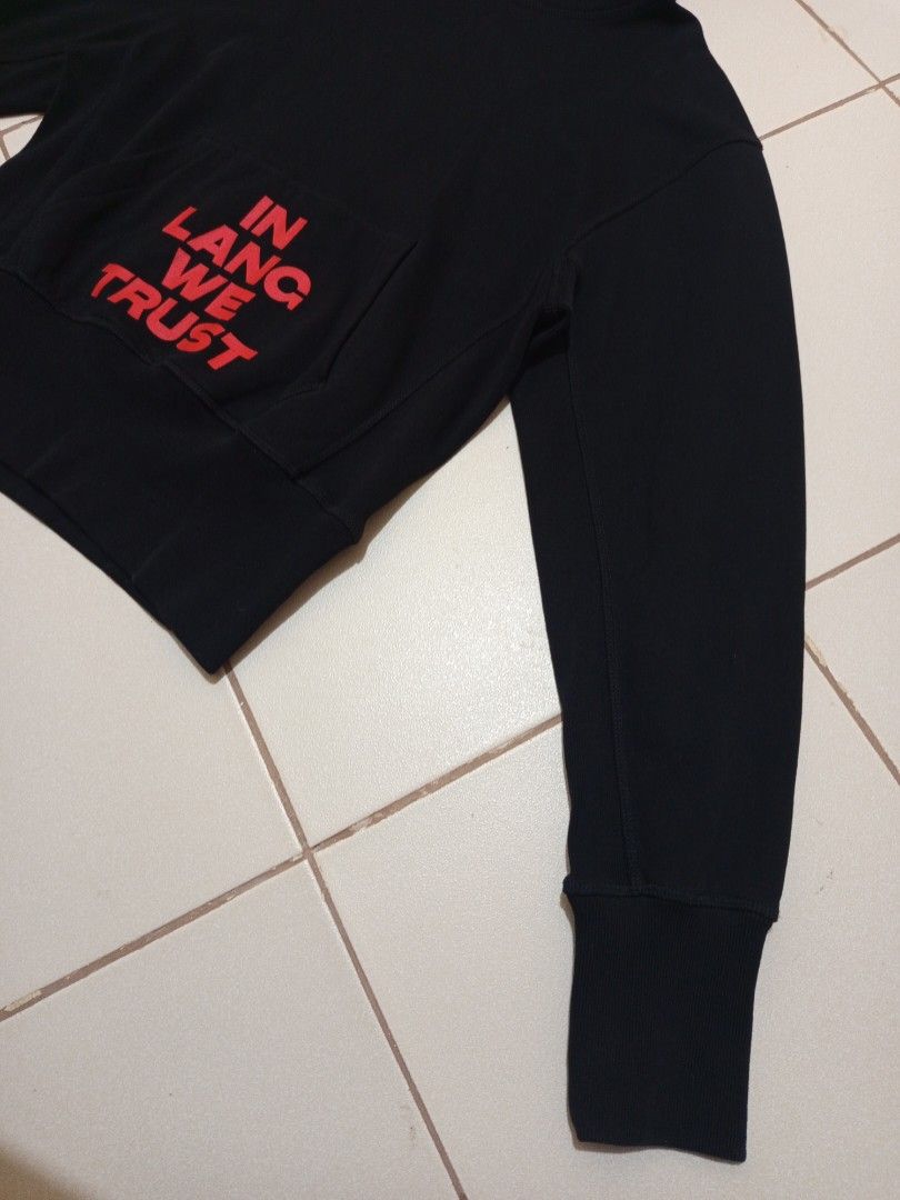 Helmut Lang IN LANG WE TRUST Hoodie Luxury Apparel on Carousell