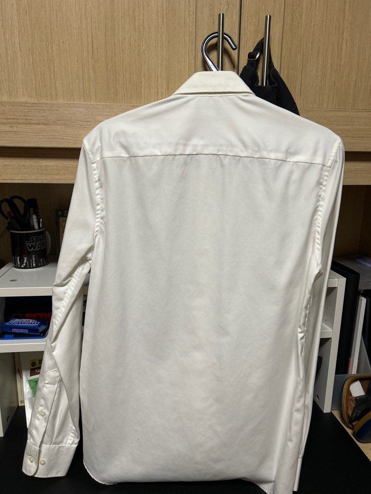 H M White Dress Shirt XS 35 36 Men s Fashion Tops Sets Formal Shirts on Carousell