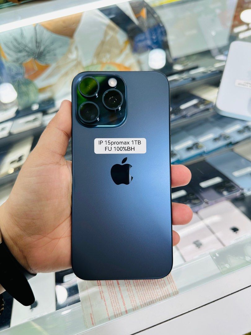 Iphone 15 Pro Max 1TB 100% batt FU NTC (Category: iPhone 15 Series) located in San Juan City. Submitted by javedsgadgetshop (Listing ID 1337395400, Image 1). Description: OPEN FOR INSTALLMENT VIA CREDIT CARD/GGIVES/SPAY/BILLEASE & SWAP/TRADE-IN! BUY AND SELL! Quick Specs : Iphone 16promax •1TB •NTC Variant •100% batt health •Factory Unlock •95% Smoothness •No hidden issue | No Repaired •100% Authentic | Not Refurbished •w/ OEM Charger & store war