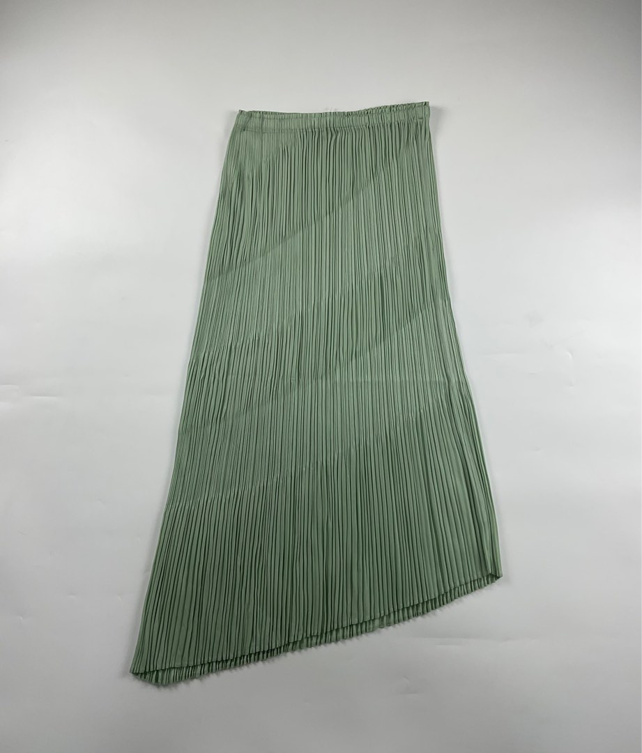 PLEATS PLEASE ISSEY  Full pattern Pleated Long skirt Slit Straight PP63-JG574 Black multicolor 1