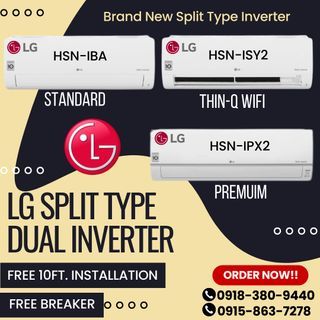 LG SPLIT TYPE DUAL INVERTER SPLIT TYPE AIRCON