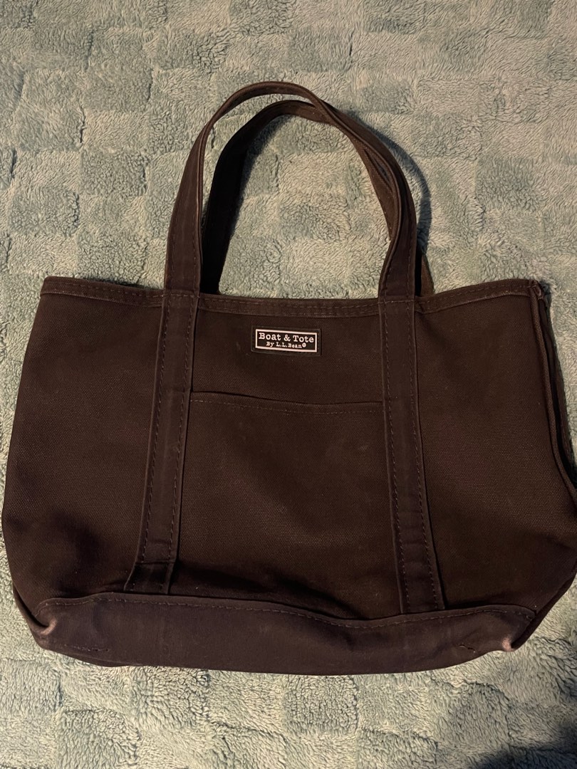 LL BEAN BLACK BOAT AND TOTE