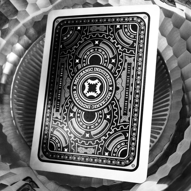 Mechanic Shiner Marked Playing Cards (Category: Board Games & Puzzles) located in Quezon City. Submitted by vdecks (Listing ID 1337412266, Image 3). Description: Metallic plated marked playing cards. Features our signature flip-book animation system that doubles up as marked cards. This marked deck has black and silver inks and white highlights that make the card backs even easier to read. Marked for both value and suit, the card faces are given 