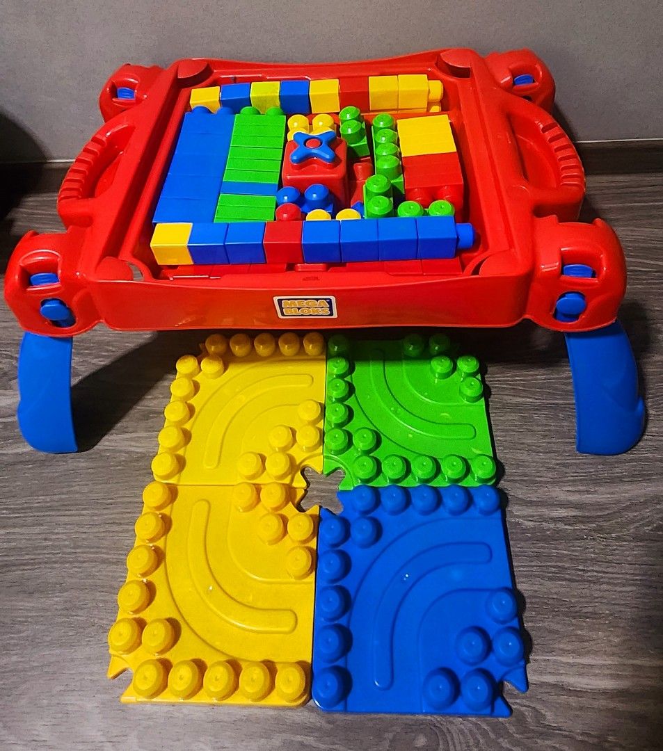 Toy Blocks Mega Bloks Lego Table Mega Bloks Build Learn Table With