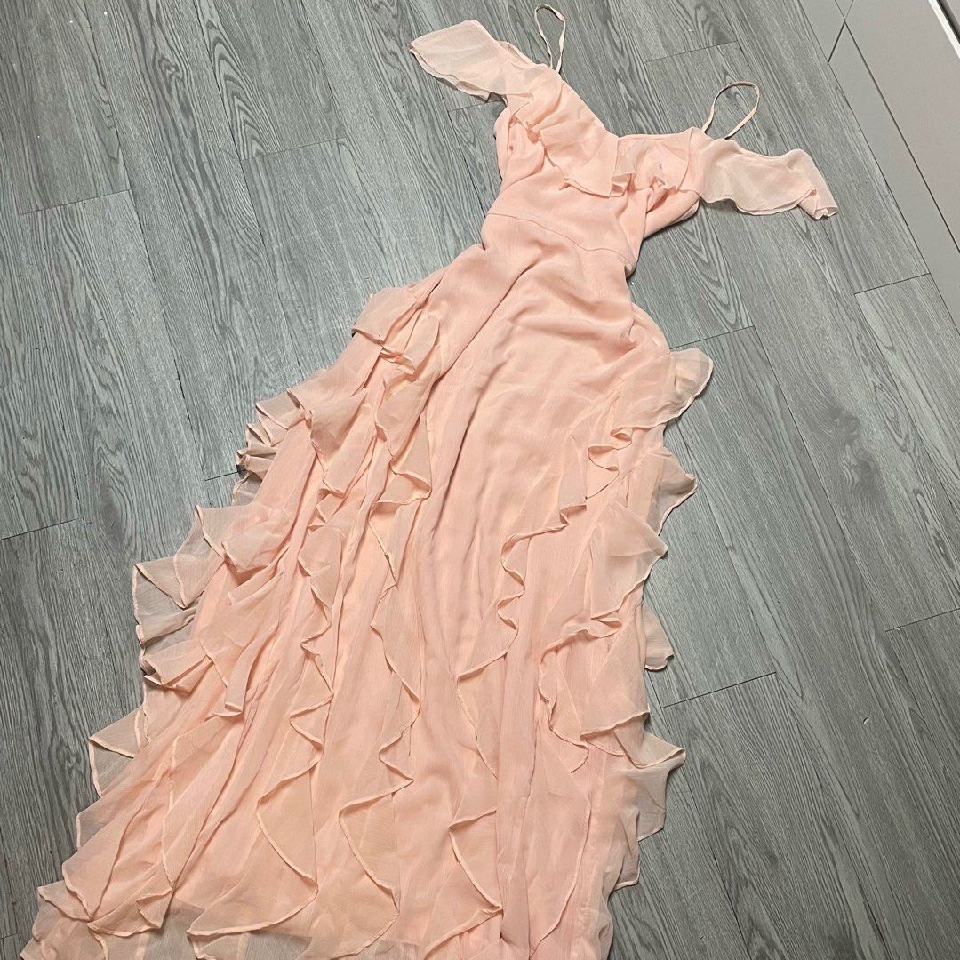 SOLD Most Beautiful Vintage Ralph Lauren Spring Dainty Pink Tiered Ruffled Dress WICKED GLINDA