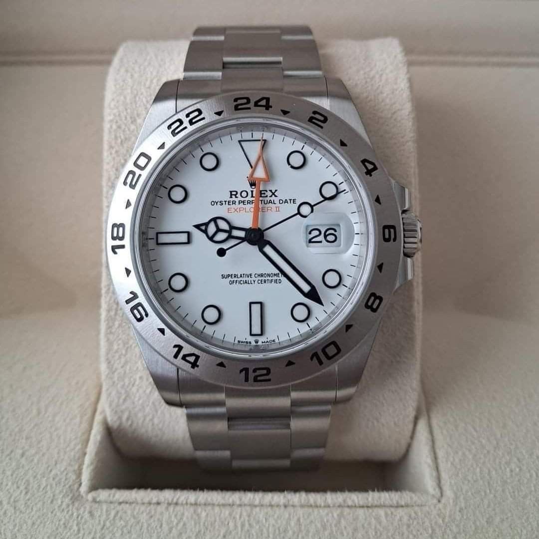 Rolex Explorer 2 - 226570 (Category: Luxury Watches) located in Mandaluyong City. Submitted by 88nac (Listing ID 1337380715, Image 1). Description: 638k Slightly Neg Rolex Explorer 2 2021 New version 226570 Full set 9.9/10 condition White dial 42mm PM for inquiries.