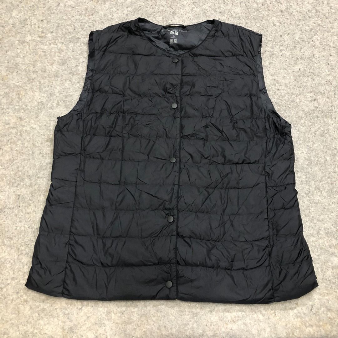 UNIQLO Ultra Light Down Compact Vest Womens Black Size XL Women s Fashion Coats Jackets and Outerwear on Carousell