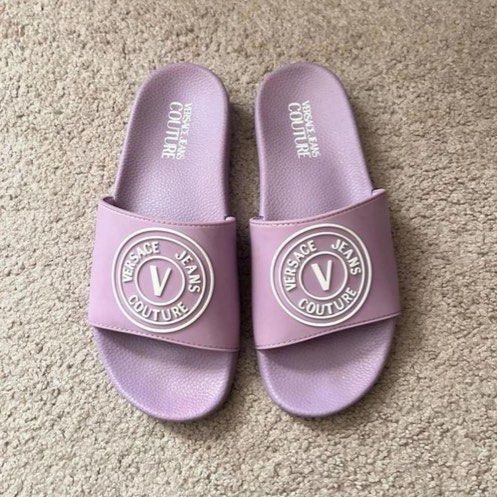 Versace slides womens sale new arrivals