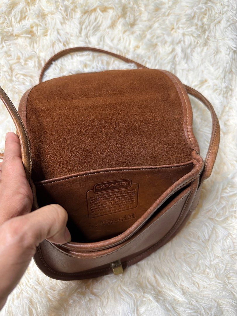 Vintage 80 s Coach Leather Mini Bag Crossbody Purse 9825