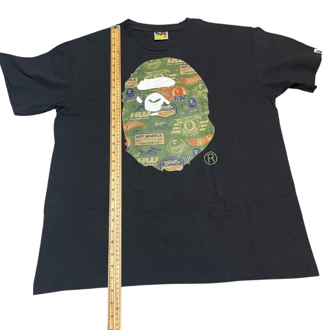 Vintage A Bathing Ape BAPE Big Ape Head Logo Black T Shirt Size 2XL T shirt Carousell
