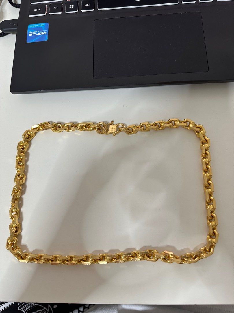 Want TRADE SELL 916 Gold solid wanzi 312 Gram Chain 58cm 1.1cm thickness W HOOK