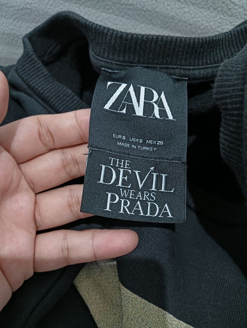 Zara devil wears prada sweatshirt 2025