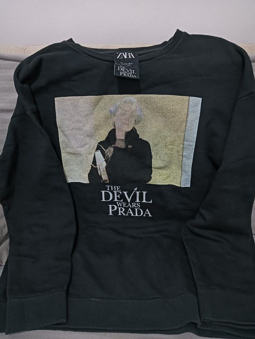 Zara devil wears prada sweatshirt top