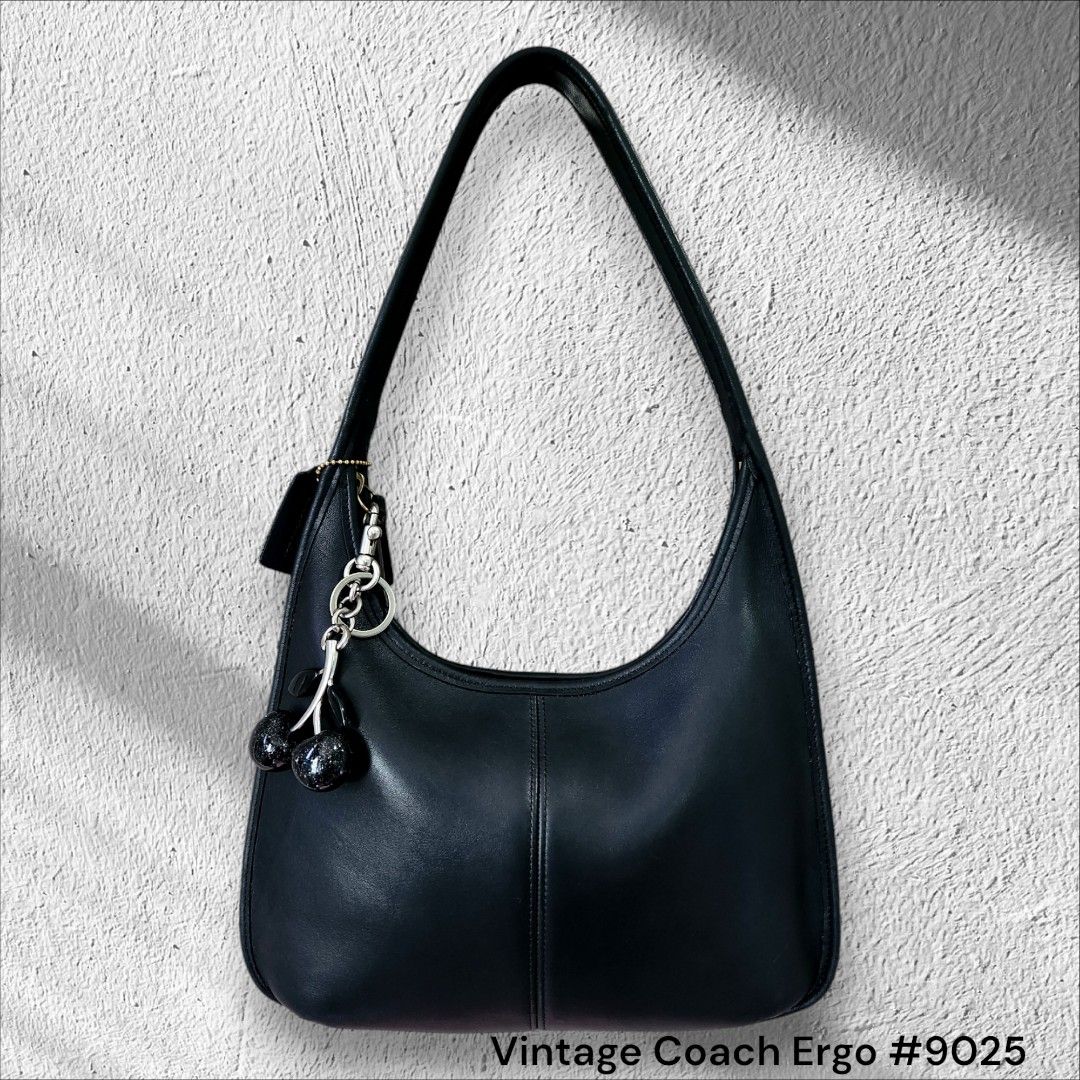 💯 Auth Coach Ergo 9025 Vintage Shoulder Bag in Black