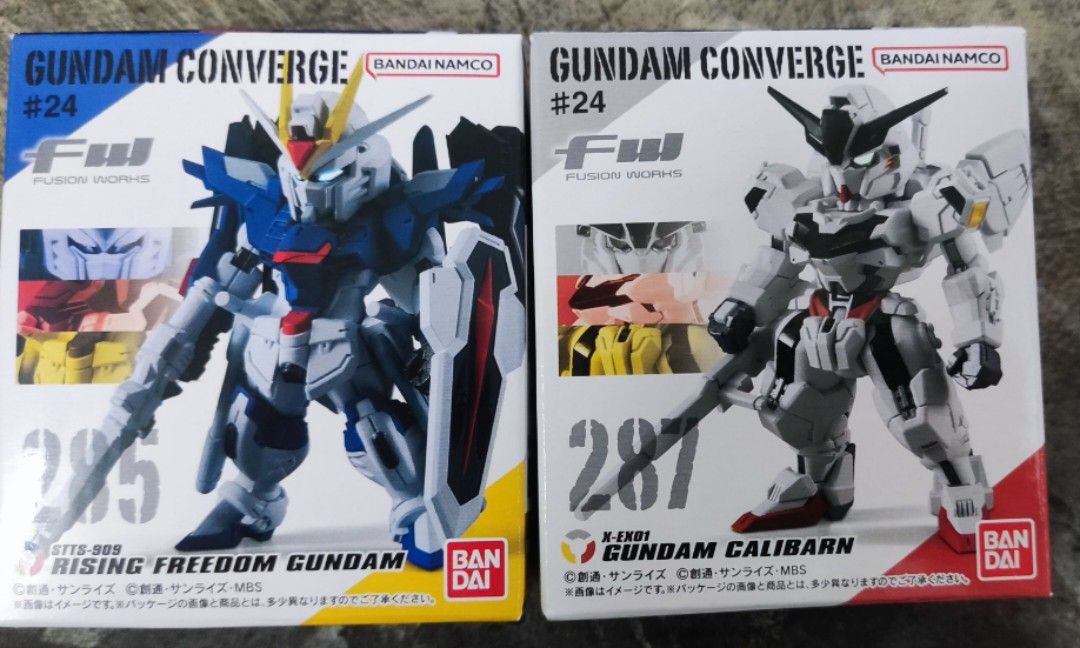 BANDAI FW GUNDAM CONVERGE #24 No.285 Rising Freedom Gundam + No.287 ...