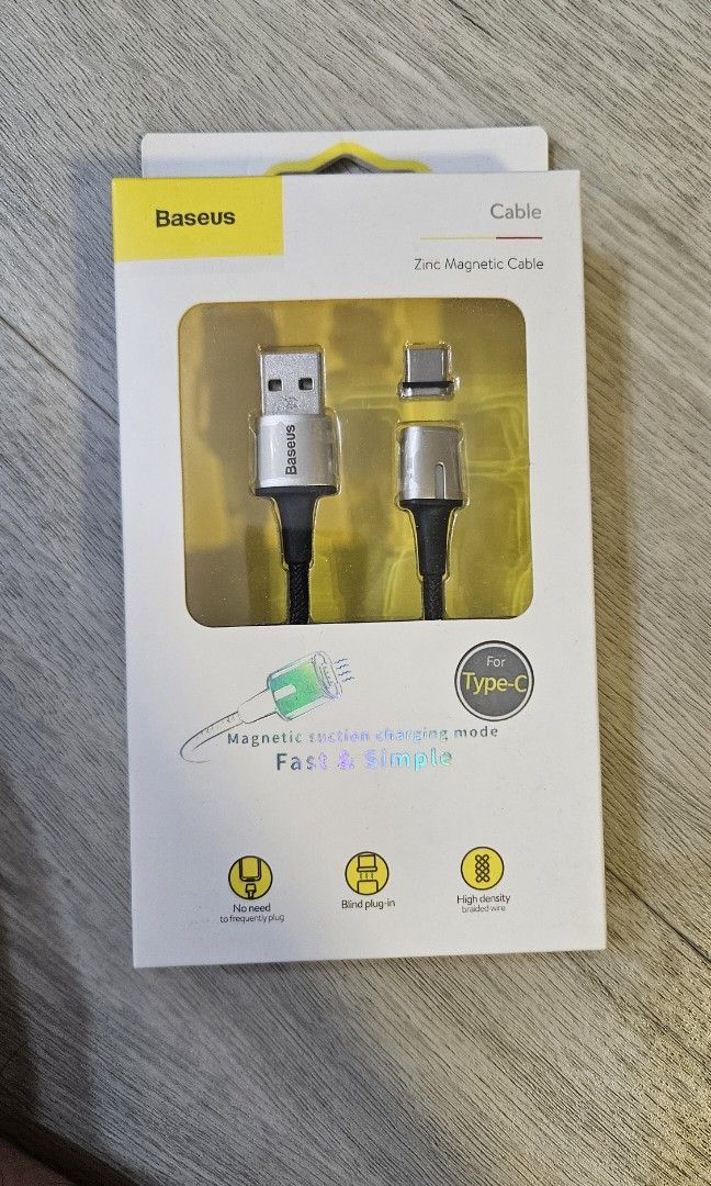 Baseus Cable (Category: Cables & Adaptors) located in Singapore. Submitted by marioyo (Listing ID 1337556607, Image 1). Description: magnetic cable.