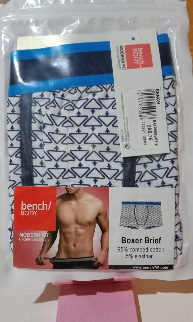 Bench Body (Category: Underwear) located in Pasig City. Submitted by raytigs (Listing ID 1337416162, Image 1). Description: Modern fit Boxer brief.