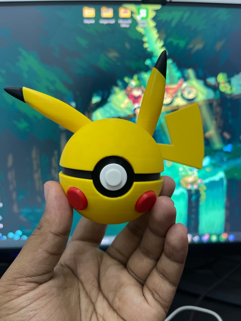 Custom pokeball pikachu 3Dprint, Hobbies & Toys, Toys & Games on Carousell