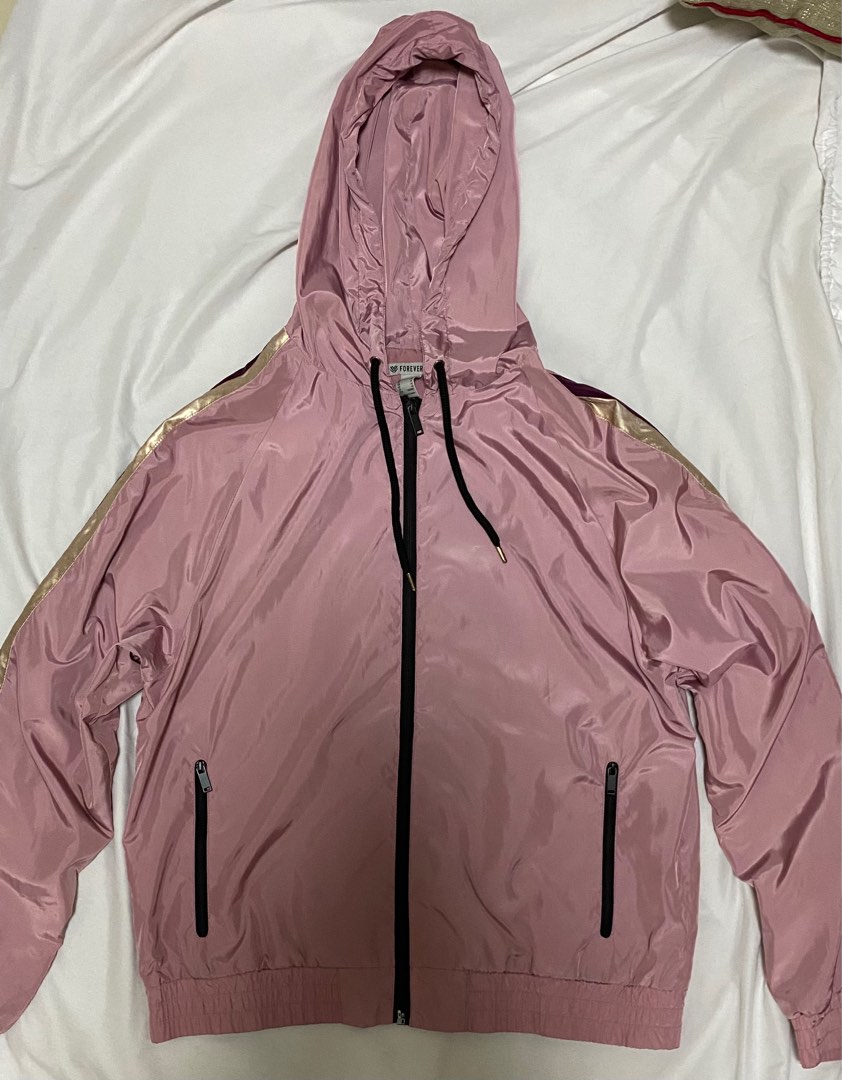 Pink windbreaker forever 21 sales
