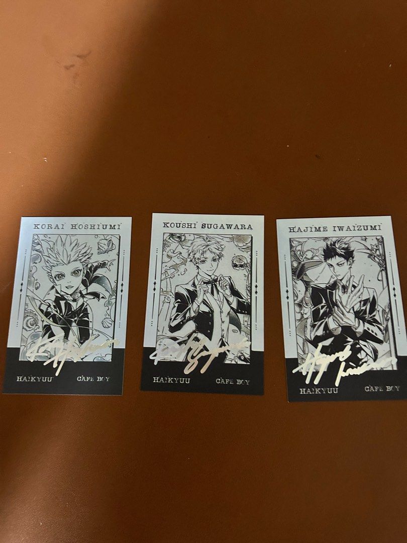 HAIKYUU ASSORTED CCG CARDS SETS - KUROO, USHIJIMA (Category: Raw Singles) located in Manila. Submitted by miffyballs (Listing ID 1337503194, Image 3). Description: HAIKYUU ASSORTED CCG SETS FIXED PRICE SET 1 (KUROO SET) - 270 PHP SET 2 (ASSORTED) - 50 PHP OR CAN GET FREE W OTHER SET SET 3 (PHOTOCARDS) - 100 PHP SET 4 (INARIZAKI SET) - 200 PHP SET 5 (PREM BOX SET W USHIJIMA NUMBERED) - 350 PHP PAYMENT VIA GCASH SHIPPING VIA JNT, FLASH EXPRESS, OR 