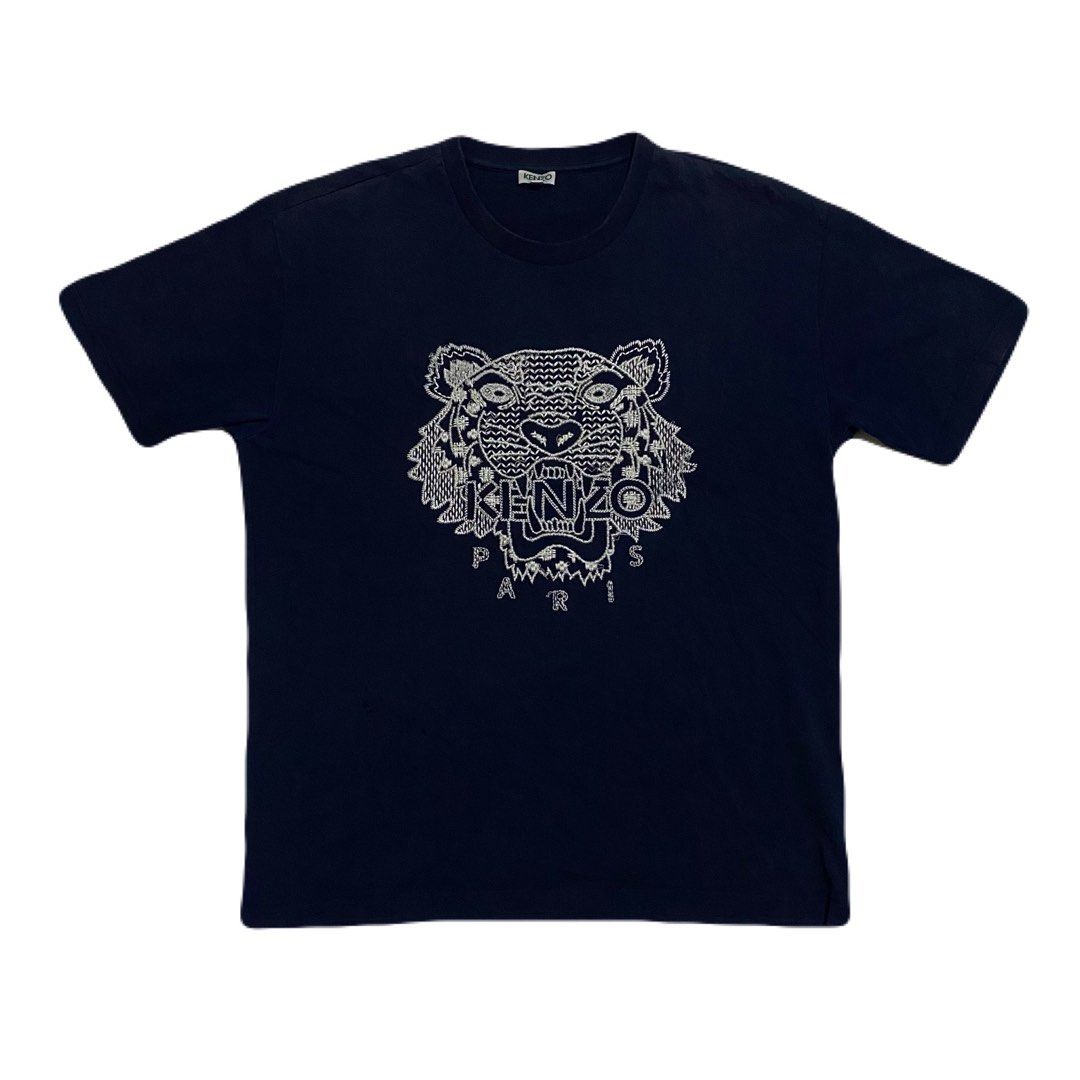 Kenzo IKAT Tiger Tshirt Authentic 100 fa55ts0854yk Fesyen Pria Pakaian Atasan di Carousell