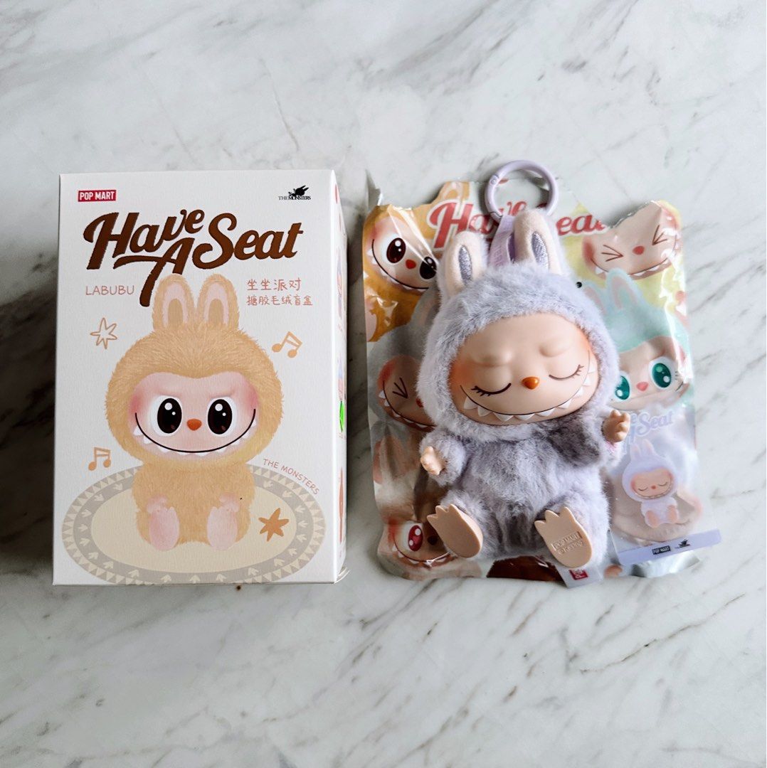 Labubu B2 Have a Seat - ZIZI (Category: Designer & Blind Box Toys) located in Quezon City. Submitted by mjcong (Listing ID 1337485703, Image 2). Description: Guaranteed Authentic 💯 Complete with box, plastic pouch & character card No issues Comes with a set of clothes (hat & romper) FYI: cut the long label at the bottom cause I find it too long..