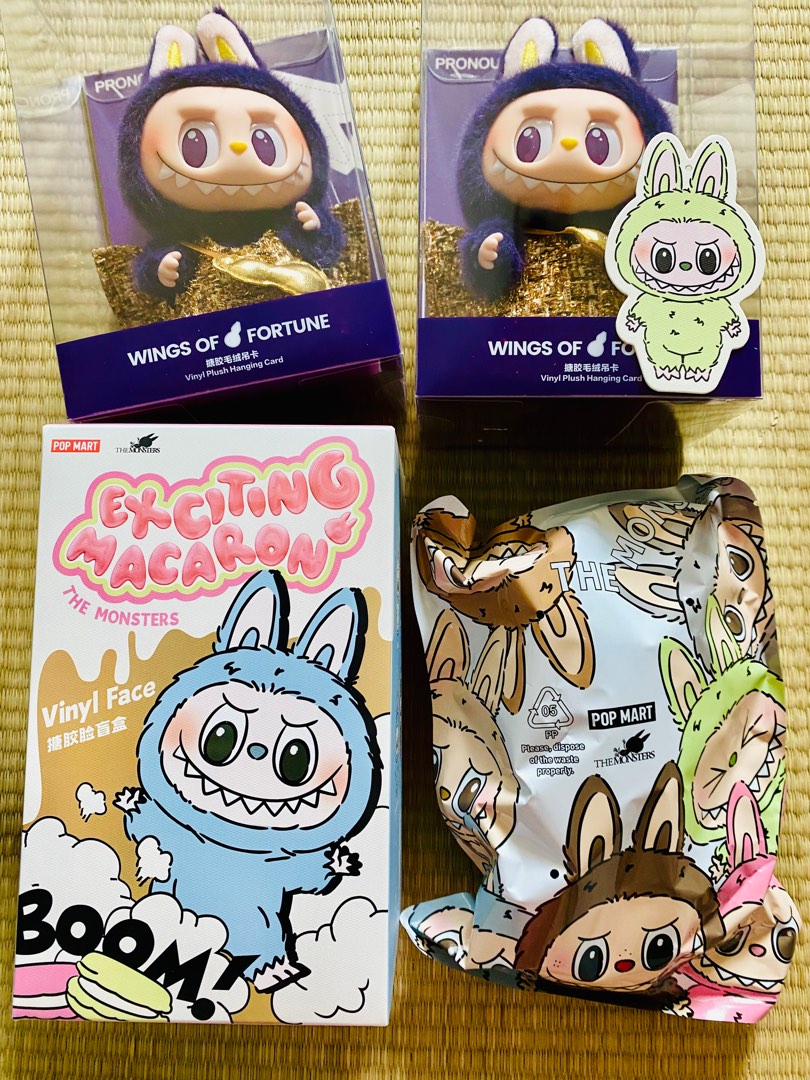 Labubu 馬卡龍青提Macaron green grape 拉布布原盒Labubu box