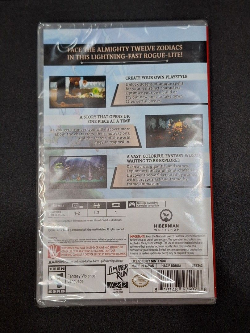 LIMITED RUN GAMES Astral Ascent for Nintendo Switch (Category: Nintendo) located in Quezon City. Submitted by cookieeeesyy (Listing ID 1337542653, Image 2). Description: SEALED / NOT OPENED.