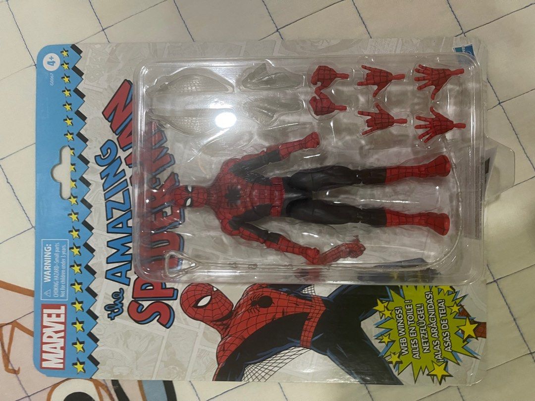 Marvel legends Spider Man Retro (Category: Figurines & Statues) located in Quezon City. Submitted by micorgi (Listing ID 1337505417, Image 1). Description: This item is brand new and sealed, dm me for your offer, remember pay first thru gcash before I will ship :).