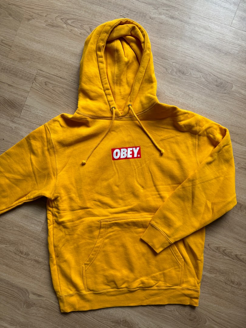 Orange obey hoodie best sale