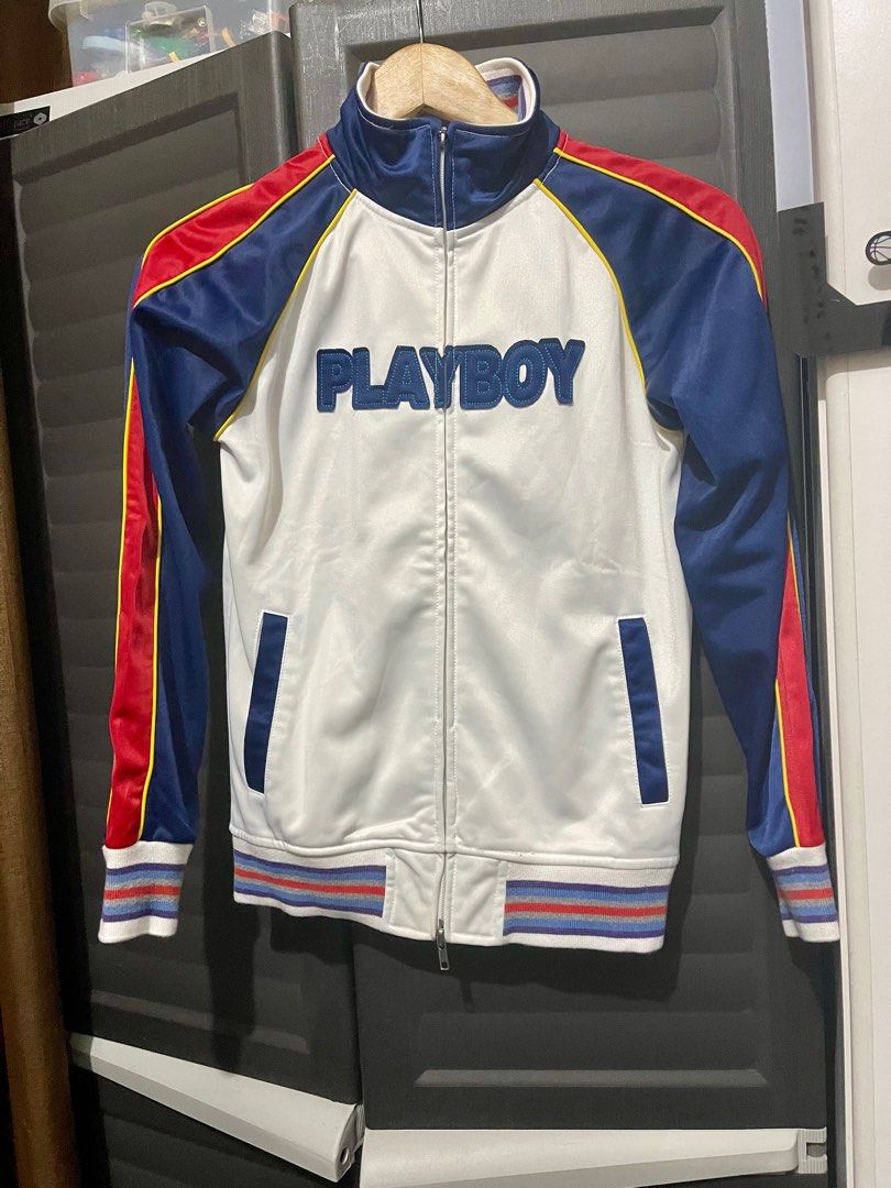 Playboy Track Jacket (Category: Activewear) located in Pateros City. Submitted by sleepyguy12 (Listing ID 1337544408, Image 2). Description: M on tag but it’s really XS.