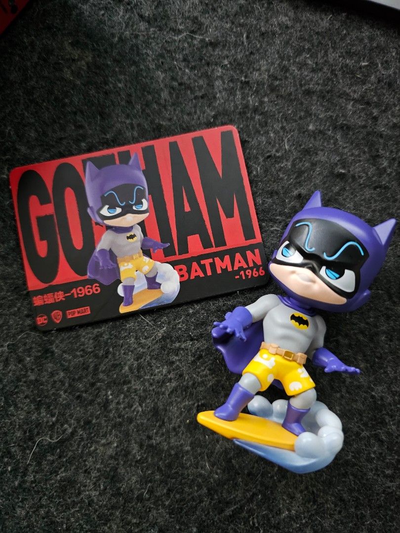 POPMART GOTHAM CITY BATMAN 1966 DC (Category: Designer & Blind Box Toys) located in Manila. Submitted by naserrano (Listing ID 1337574481, Image 1). Description: POPMART GOTHAM CITY BATMAN 1966 DC Bought at Popmart Taiwan (Nov. 18, 2024) was trying to get a different batman but I got this instead. Already opened but in excellent condition. PM for sure buyers. thanks..