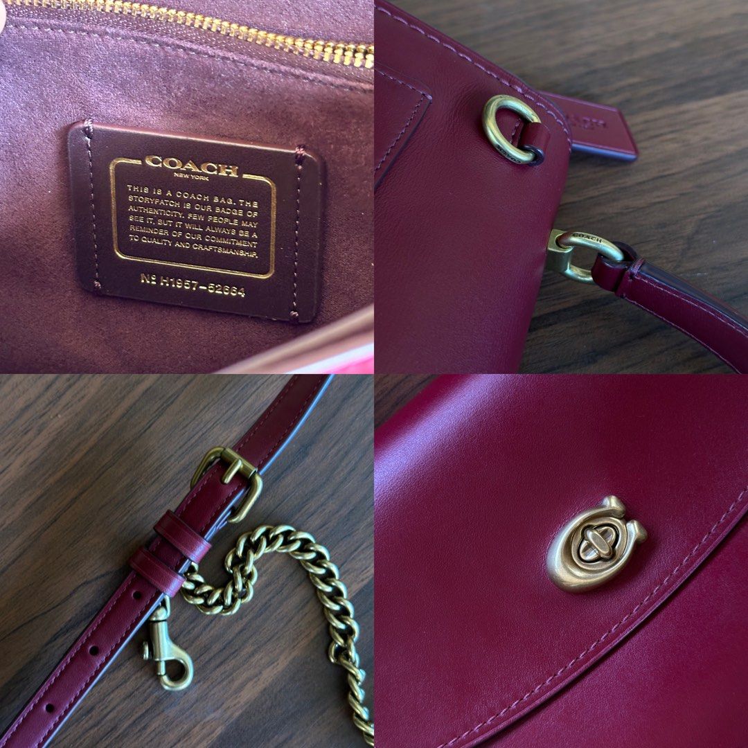 Rare Coach 2Way Leather Top Handle Hand Bag (Category: Luxury Bags & Wallets) located in Angono. Submitted by stargirlk (Listing ID 1337453568, Image 3). Description: Coach Parker Top Handle Leather Hand bag (52664) Refined calf leather Inside zip and multifunction pockets Turnlock closure, fabric lining Top handle with 3 1/2” drop Outside slip pocket Detachable strap with 21 1/2” drop for shoulder or crossbody wear W22.5 cm H18 cm D10 cm Shoulde