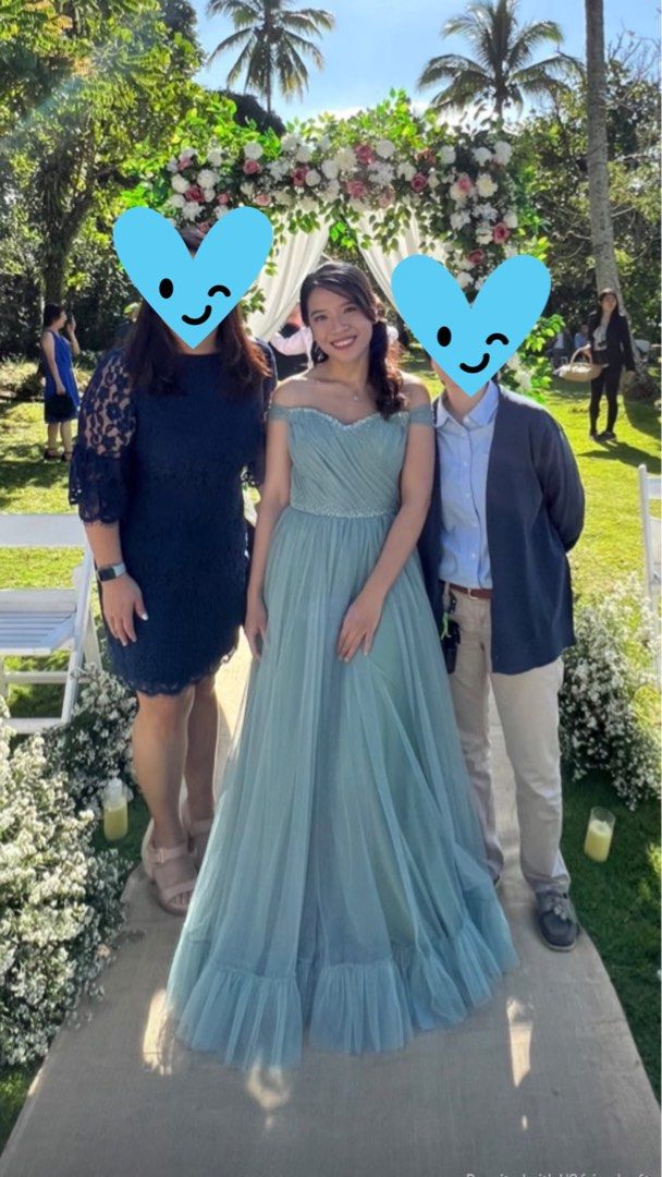 Sage green gown for rent (Category: Evening dresses & gowns) located in Makati City. Submitted by getinstyle (Listing ID 1337510140, Image 1). Description: FOR RENT ONLY 1000 rent and 1000 security deposit. Will .
