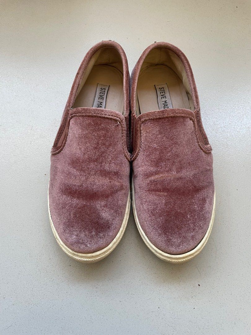 Steve madden pink velvet sneakers online