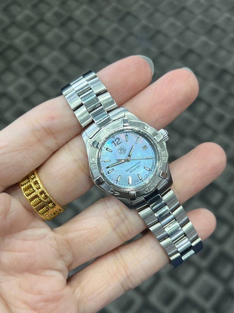 TAG HEUER AQUARACER LADIES SWISS MADE MOTHER OF PEARL DIAL WAF1417 Luxury Watches on Carousell