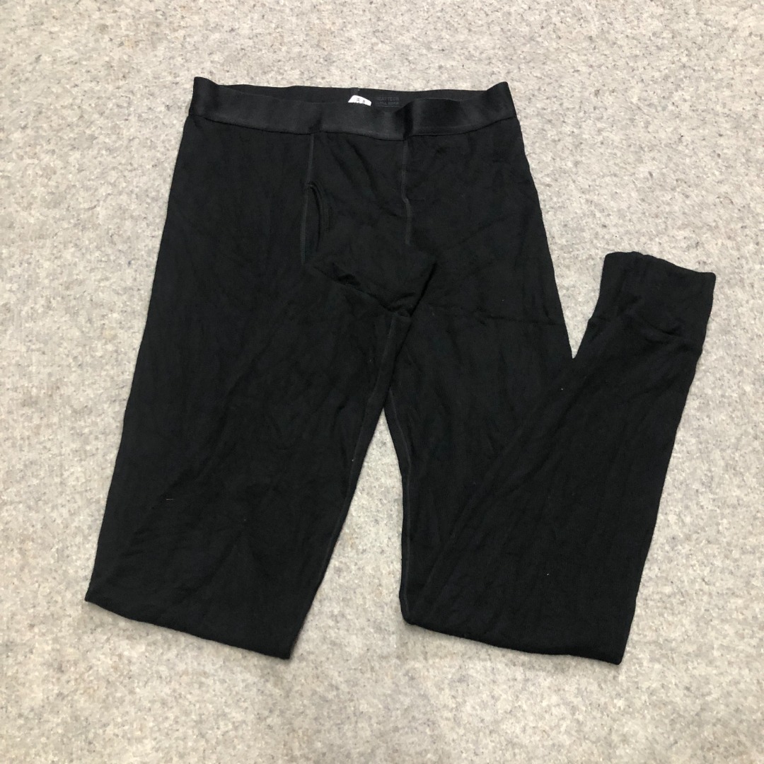 UNIQLO MEN S HEATTECH ULTRA WARM LONG JOHNS BLACK SIZE SMALL Men s Fashion Activewear on Carousell