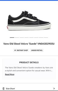 Vans old skool velcro singapore discount