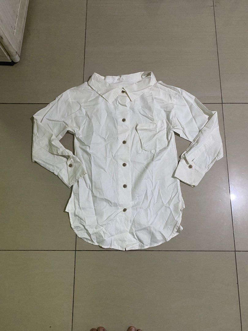 VIVIENNE WESTWOOD ANGLOMANIA WHITE SHIRT, Fesyen Wanita, Pakaian
