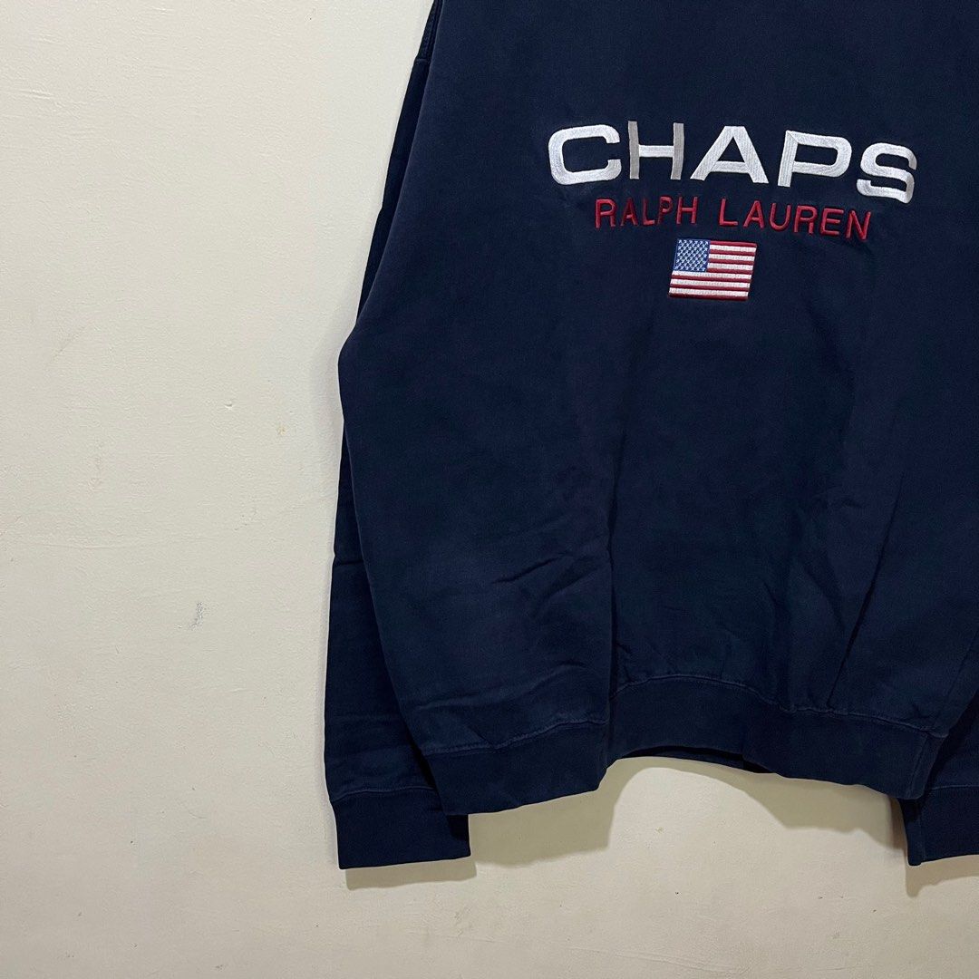 90's Chaps by Ralph Lauren Crewneck (Category: Activewear) located in Calamba. Submitted by lgnhustler_18 (Listing ID 1337505263, Image 3). Description: 90's Chaps by Ralph Lauren Crewneck Size Large Length: 29 inches Width: 25.5 inches Sleeve Length: 26 inches Shoulder: 25 inches Very Good Condition Need Wash!.